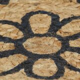  Ručno rađeni tepih od jute s tamnoplavim uzorkom 150 cm | shoptok.hr