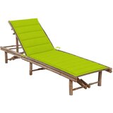 vidaXL vrtni ležalnik z blazino bambus | Shoptok.si