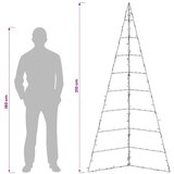  Metalno božićno drvce s LED svjetlima KUOPIO 210 cm - 210 cm Crna s LED svjetlima | shoptok.hr