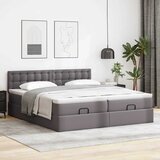  Otomanski krevet s madracima i LED sivi 160x200cm umjetna koža | shoptok.hr