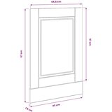  Ploča za perilicu posuđa Porto 45x1,5x57 cm konstruirano drvo | shoptok.hr