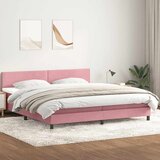  Spring krevet s madracima ružičasti 180x210 cm baršun | shoptok.hr