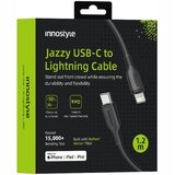 Innostyle JAZZY USB-C LIGHTNING MFI KABEL ZA HITRO POLNJENJE ZA IPHONE KEVLAR 1M ČRN, (21747975) | Shoptok.si