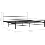  Okvir za krevet crni metalni 200 x 200 cm | Eponuda.com