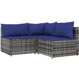 Maison Chic Seti vrtnega pohištva - Vrtna garnitura - Vrtni pohištvo set 3-delna z blazinami siv poli ratan, (21809892) | Shoptok.si