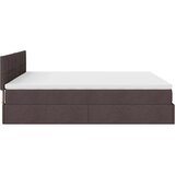  Okvir kreveta s madracima tamnosmeđi 200x200cm tkanine | shoptok.hr