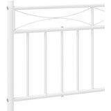  Metalni okvir kreveta uzglavlje i podnožje bijeli 90x190 cm | shoptok.hr