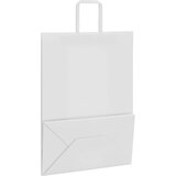  Papirnate vrećice 50 kom s ručkama bijele 32x17x44 cm | shoptok.hr