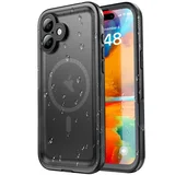 Vodotesni 360° MagSafe ovitek IP68 za iPhone 16 Plus – črn