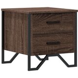  Noćni ormarić boja smeđeg hrasta 40x41x40 cm konstruirano drvo | shoptok.hr