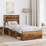  Krevetna konstrukcija Staro drvo 90 x 200 cm Čvrsto borovo drvo | shoptok.hr