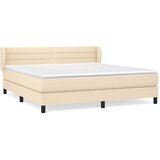  Krevet s oprugama i madracem krem 160x200 cm od tkanine | shoptok.hr