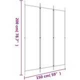 Sobna Paravan 3-delni antracit 150x200 cm blago, (20594972) | Shoptok.si