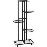  Stalak za cvijeće s 5 katova 44 x 23 x 100 cm crni željezni | shoptok.hr