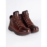 Shelvt Men's brown winter ankle boots insulated Cijene
