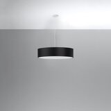 Nice Lamps Črna viseča svetilka s tekstilnim senčnikom ø 50 cm Herra – | Shoptok.si