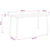  Stol za blagovanje s prirodnim rubom 160 x 80 x 75 cm Prirodna | shoptok.hr
