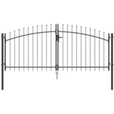 vidaXL Dvojna vrata s ključavnico Woerden Siva 299,5 x 149,5 cm Jeklo, (5000301064) Cene
