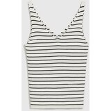 Marisse Beige Striped Cotton Top | ePonuda.com