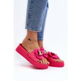 Boto Women's Slippers with Bow and Decorative Teddy Bear Fuchsia Katerina | Shoptok.si