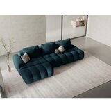 Cosmopolitan Design Petrolej zelena baršunasti sklopiva/s prostorom za odlaganje kutna garnitura (s lijevim kutom/s ležaljkom) Linz – | shoptok.hr