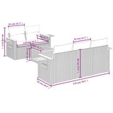  6-dijelni set vrtnih sofa od poliratana s jastucima sivi | shoptok.hr