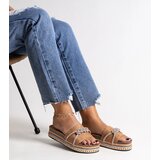  Brown flip-flops adorned with rhinestones Kamiliana | Eponuda.ba