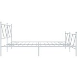 Metalni okvir kreveta uzglavlje i podnožje bijeli 193x203 cm | shoptok.hr