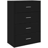 vidaXL Komoda črna 60x31x84 cm inženirski les | Shoptok.si