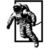 WALLXPERT dekorativni metalni zidni pribor out space 3 d crna boja | ePonuda.com