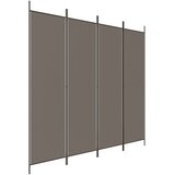 Sobna pregrada s 4 panela antracit 200 x 220 cm od tkanine | shoptok.hr