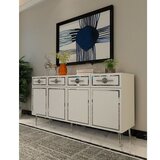 Hanah home Komoda Belly KB150 White Silver