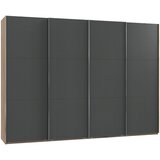 MID.YOU omara z drsnimi vrati, barve grafita, barve hrasta | Shoptok.si