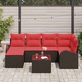  Vrtna sedežna garnitura z blazino 7 pcs Rjava Poliratan, (5000143811) | Shoptok.si