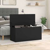  Kutija za pohranu crna 100x42x46 cm od konstruiranog drva | shoptok.hr