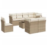  9-dijelni set vrtnih sofa s jastucima bež od poliratana | shoptok.hr