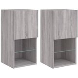 TV ormarići s LED svjetlima 2 kom boja hrasta 30,5x30x60 cm | Eponuda.com