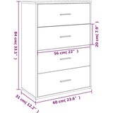  Komoda boja hrasta sonome 60x31x84 cm od konstruiranog drva | shoptok.hr