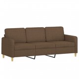  3-dijelni set sofa s jastucima smeđi od tkanine | shoptok.hr