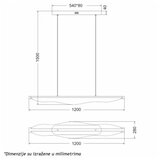 Vesta 598 VISILICA 40W 3000K CRNA/MESING