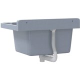  Umivaonik za zidnu montažu sivi 50x35x24 cm od smole | shoptok.hr