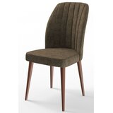 Hanah home set trpezarijskih stolica Etra 4 kom, braon tkanina Jerry, drvene noge boje oraha | Eponuda.com