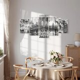  Slika - New York City Collage (5 Parts) Wide Black and White 225x112.5 Premium Print | shoptok.hr