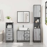 vidaXL 3-dijelni set kupaonskog namještaja siva boja hrasta drveni | shoptok.hr