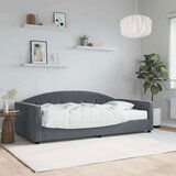 vidaXL Dnevna postelja z vzmetnico temno siva 100x200 cm žamet, (20938118) | Shoptok.si