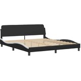  Okvir kreveta s LED-om bez madraca Hvar crno-bijeli 180 x 200 cm | Eponuda.com
