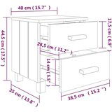 vidaXL noćni ormarići 2 kom boja meda 40x35x44,5 cm masivna borovina | shoptok.hr