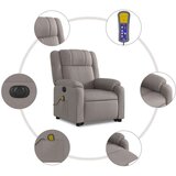vidaXL Električni masažni naslanjač s funkcijo vstajanja taupe, (20927156) | Shoptok.si