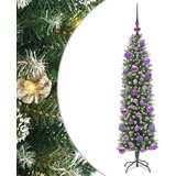  Umjetno vitko božićno drvce Zelena i bijela 120 cm | shoptok.hr