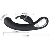 Pretty Love Rabbit vibrator Webb, črn | Shoptok.si